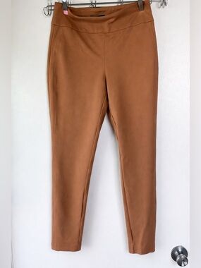 Express Columnist Ankle Pants Women’s Medium Tan High Rise Slim Stretch